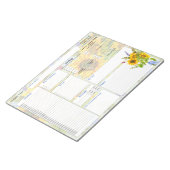 Zonnebloem | Dagelijkse planner | 5 en 1 Food Jour Notitieblok (Schuin)