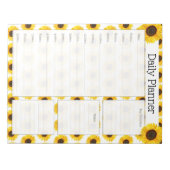 Zonnebloem Daily Planner Notitieblok (Voorkant)