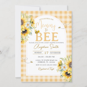 Zonnebloem Daisy Bee Mama to Bee Baby shower Kaart