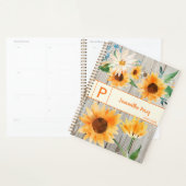 Zonnebloem Daisy Bloemen Hout Rustieke Bloem Art Planner (Display)