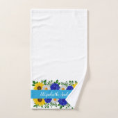 Zonnebloem Daisy Blue Floral Handdoek (Handdoek)