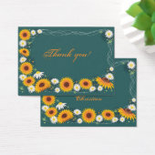 Zonnebloem & Daisy Dank u Label Visitekaartje (Bureau)