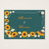 Zonnebloem & Daisy Dank u Label Visitekaartje (Achterkant)