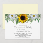 Zonnebloem|Daisy Engagement Party Kaart (Voorkant / Achterkant)