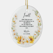Zonnebloem & Daisy Wreath Moeder van de Groom Keramisch Ornament (Rechts)
