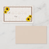 Zonnebloem Damask Bloemen Trouwplaats Kaarten Plaatskaartje (Voorkant / Achterkant)