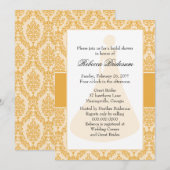 Zonnebloem Damask Vrijgezellenfeest Kaart (Voorkant / Achterkant)