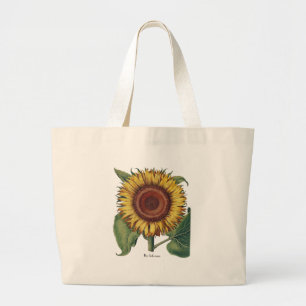 Zonnebloem  Damask Wallpaper Collage Grote Tote Bag