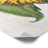 Zonnebloem  Damask Wallpaper Collage Poster (Hoek)