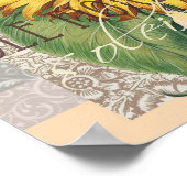 Zonnebloem  Damask Wallpaper Collage Poster (Hoek)