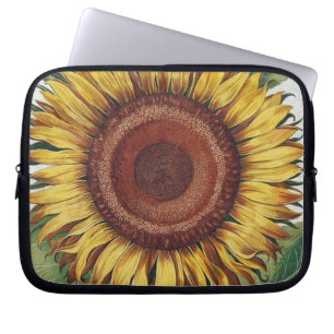 Zonnebloem  Damast Bloem Illustratie Kunst Laptop Sleeve