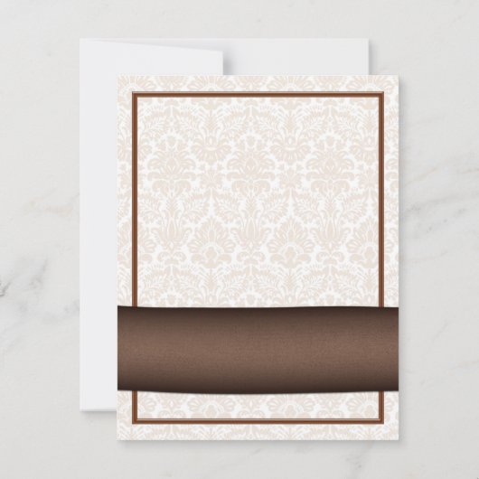 Zonnebloem Damast Bloem Save the Date Aankondiging (Achterkant)