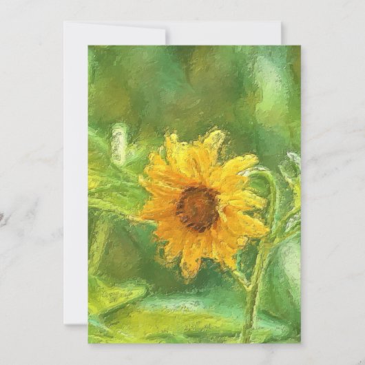 Zonnebloem Dank Je Aankondiging (Voorkant)