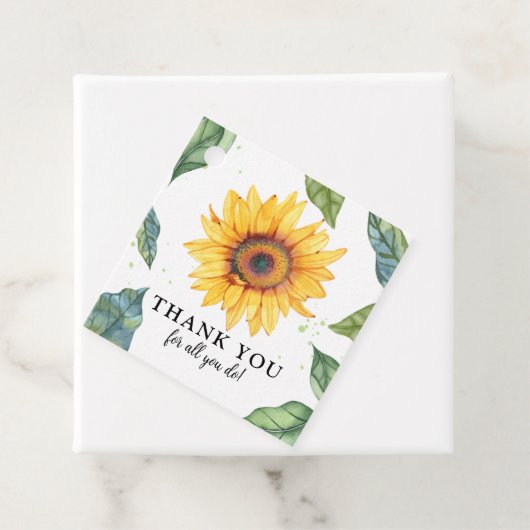 Zonnebloem Dank Je Bedankjes Labels (In situ)