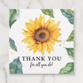 Zonnebloem Dank Je Bedankjes Labels (Voorkant)