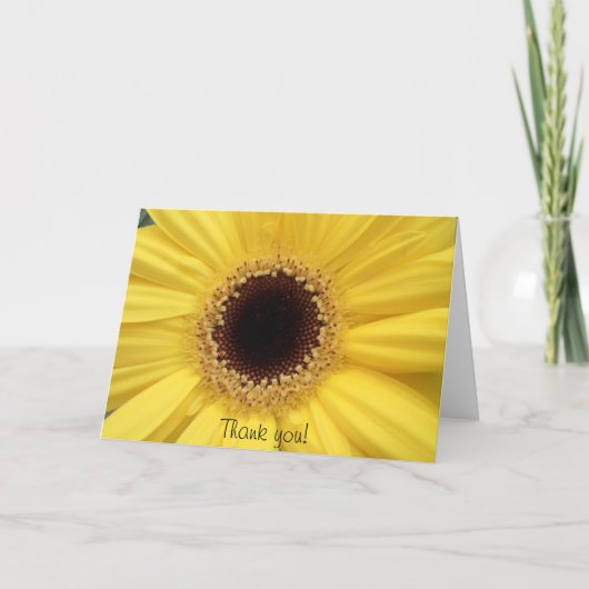 Zonnebloem Dank Je Bedankkaart (Voorkant)