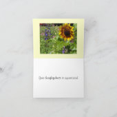 Zonnebloem Dank je Bedankkaart (Binnen)