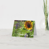Zonnebloem Dank je Bedankkaart (Voorkant)