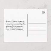  zonnebloem: "Dank je!" Briefkaart (Achterkant)