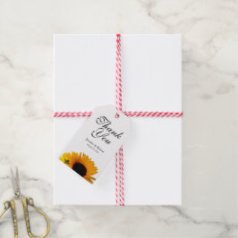 Zonnebloem Dank je Cadeaulabel
