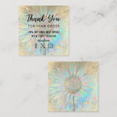 zonnebloem dank je creditcard vierkante visitekaartje (Voorkant / Achterkant)