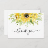 Zonnebloem dank je kaart (Voorkant / Achterkant)