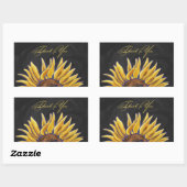 Zonnebloem Dank je Rechthoekige Sticker (Vel)