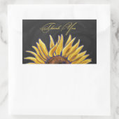 Zonnebloem Dank je Rechthoekige Sticker (Tas)