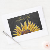 Zonnebloem Dank je Rechthoekige Sticker (Envelop)