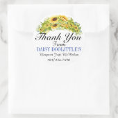 Zonnebloem Dank je Ronde Sticker (Tas)