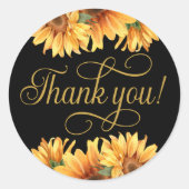 Zonnebloem Dank je! Sticker (Voorkant)