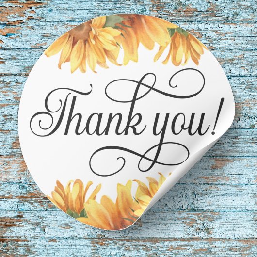 Zonnebloem Dank je! Sticker