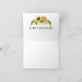 Zonnebloem Dank Je Wel of Blanco Notitiekaart (Binnen)