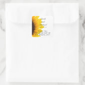 Zonnebloem dank u bericht bruiloft gunst Stickers (Tas)