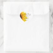 Zonnebloem dank u bruiloft gunst hart Sticker (Tas)