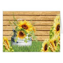 Zonnebloem Dank u, Denken aan u of Blanco notitie