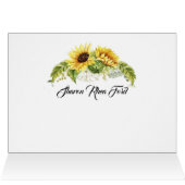 Zonnebloem Dank u, Denken aan u of Blanco notitie (Binnen Horizontaal (Boven))