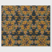 Zonnebloem dank u inpakpapier (Vlak)