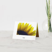 Zonnebloem dank u kaarten (bericht binnen) (Achterkant)