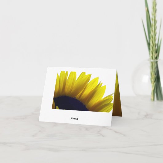 Zonnebloem dank u kaarten (bericht binnen) (Achterkant)