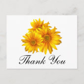 Zonnebloem Dank u Land Bloemen Bruiloft Briefkaart (Voorkant)