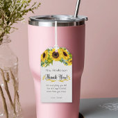 Zonnebloem Dank u leraar Mentor Waardering Cadeaulabel