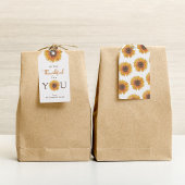 Zonnebloem Dankbaar voor u Leraar Waardering Cadeaulabel