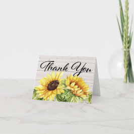 Zonnebloem Dankjewel of blanco kaart