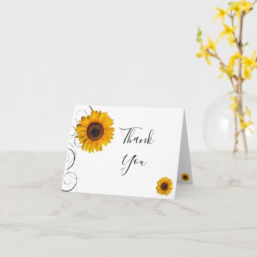 Zonnebloem Dankkaart Kaart (Gele Bloem)