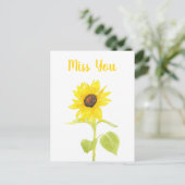 Zonnebloem dansen briefkaart (Staand voorkant)