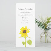 Zonnebloem dansen kaart (Staand voorkant)