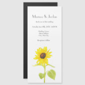 Zonnebloem dansen magnetische uitnodiging (Voorkant / Achterkant)