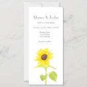 Zonnebloem dansen magnetische uitnodiging (Voorkant)