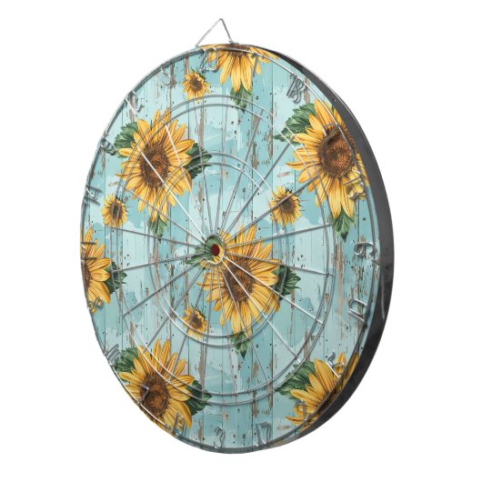 zonnebloem dartbord (Voorkant Rechts)